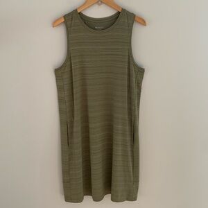 Athleta Pacifica Illume Sleeveless Athletic Dress Shadow Olive Size Medium Tall